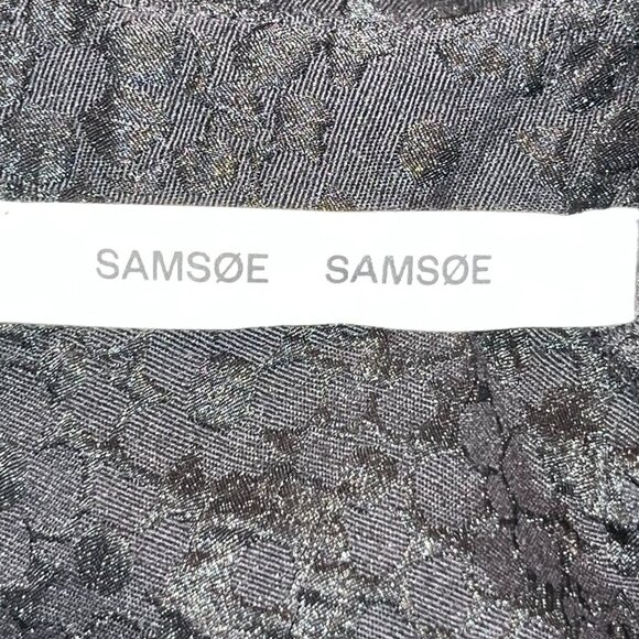 SAMSOE HARRIET SHORT PLAYSUIT JUMPSUIT ROMPER in BLACK FLOWER BALLOON SLEEVES -S - Picture 13 of 16